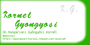 kornel gyongyosi business card